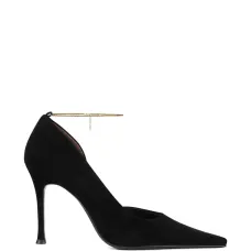 Замшевые туфли с цепочкой