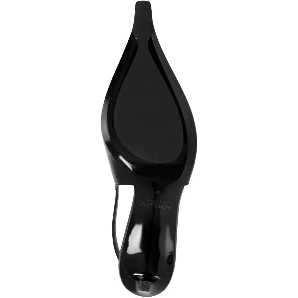 Кожаные туфли-лодочки с заострённым носком и пряжкой