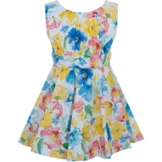 Платье без рукавов с цветочным принтом Платье без рукавов с цветочным принтом