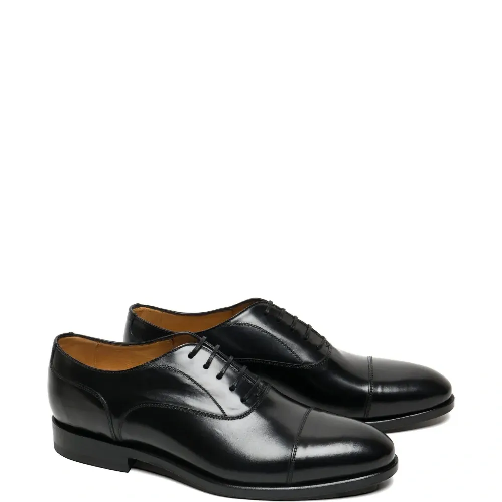 Оксфорды без каблука с прострочкой на мысе