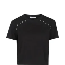 Футболка с отделкой люверсами