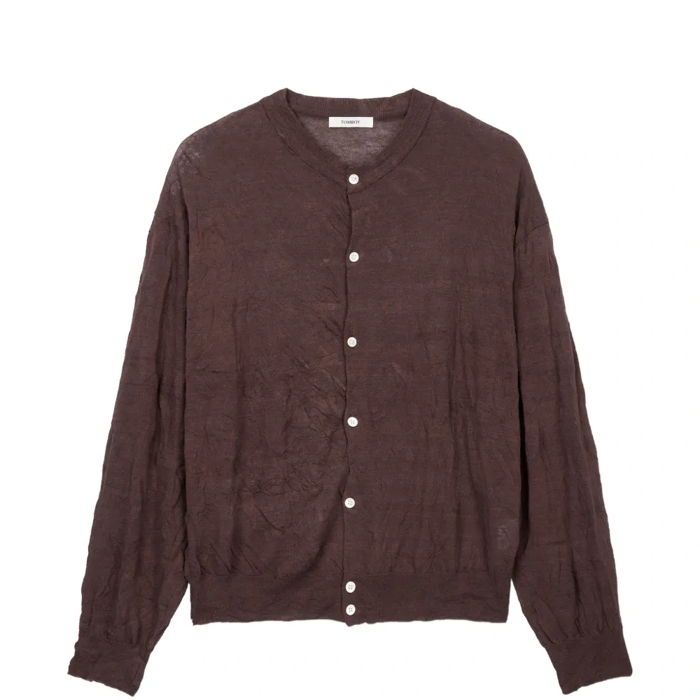 Кардиган с круглым вырезом