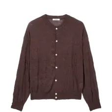 Кардиган с круглым вырезом