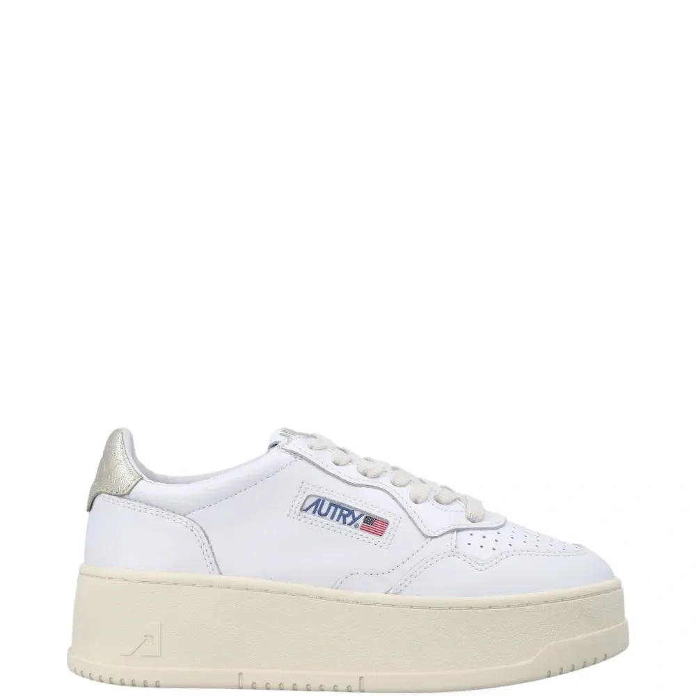 Кожаные кроссовки на платформе Medalist