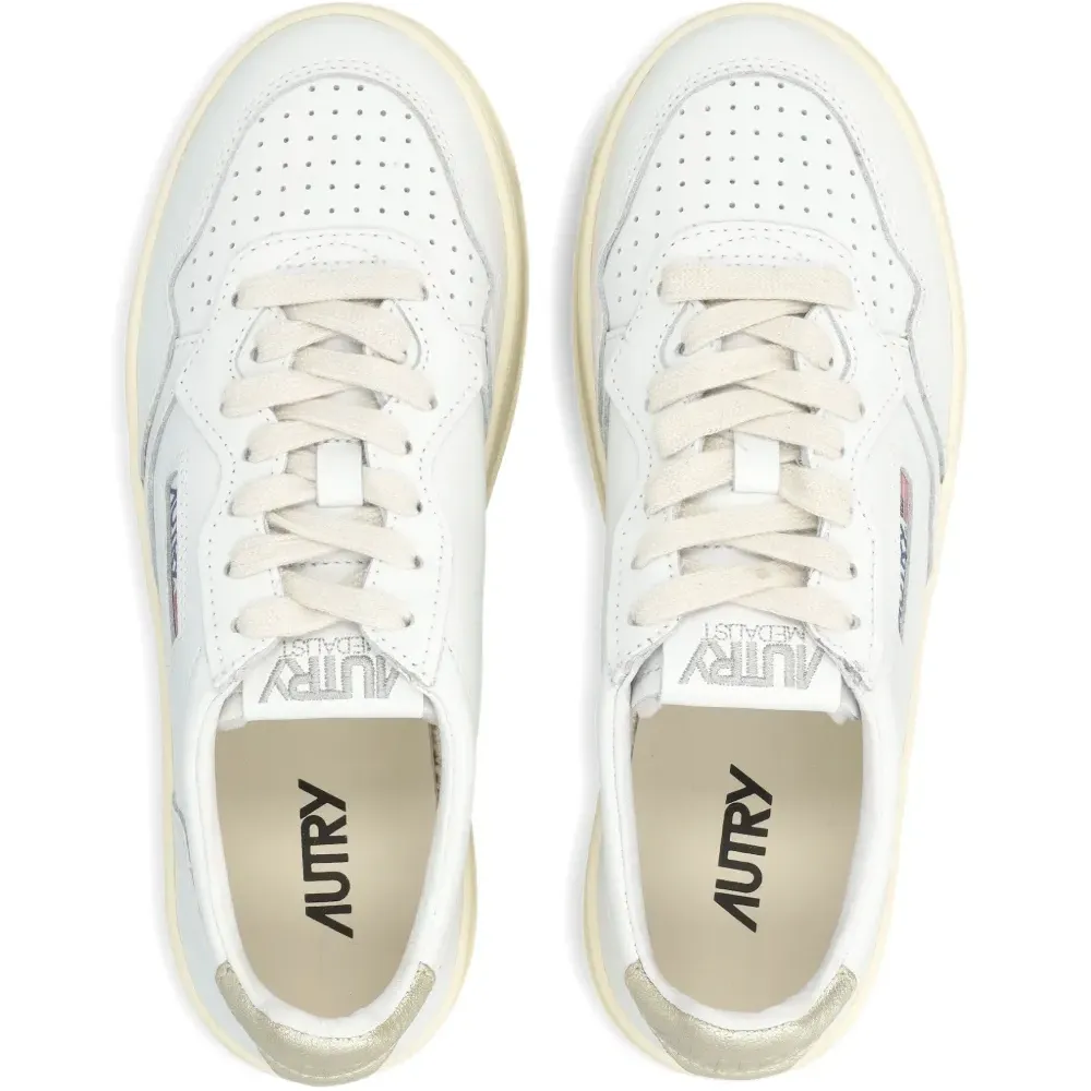 Кожаные кроссовки на платформе Medalist