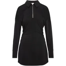 Мини-платье с классическим воротником и молнией