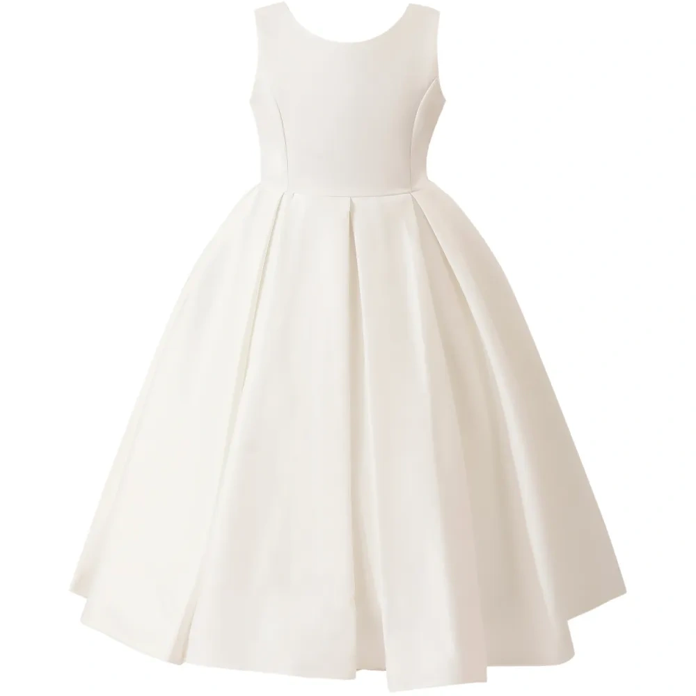 Платье без рукавов с бантом