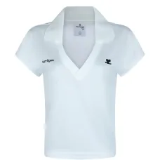 Укороченная футболка с V-образным вырезом