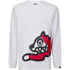 Джемпер с длинными рукавами и большим изображением бегущей собаки