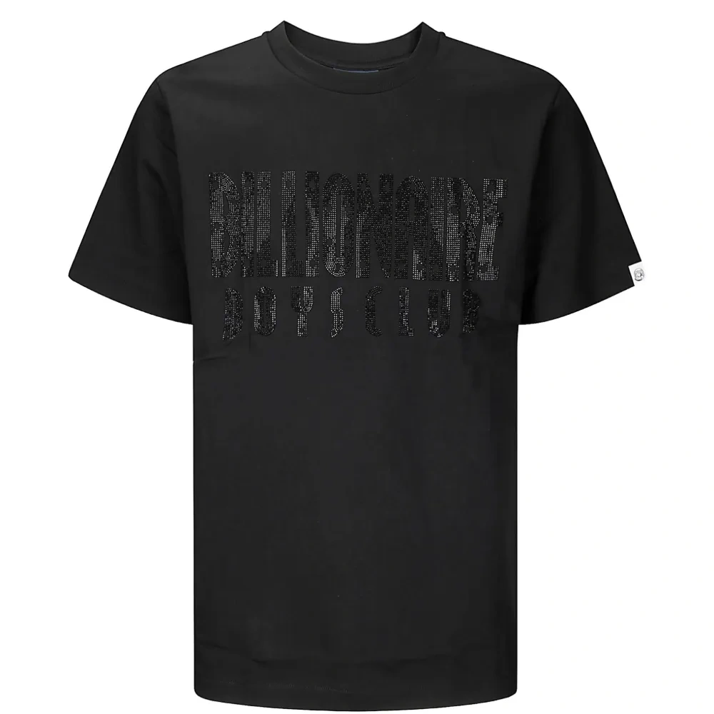 Футболка с логотипом, украшенным стразами