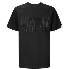 Футболка с логотипом, украшенным стразами