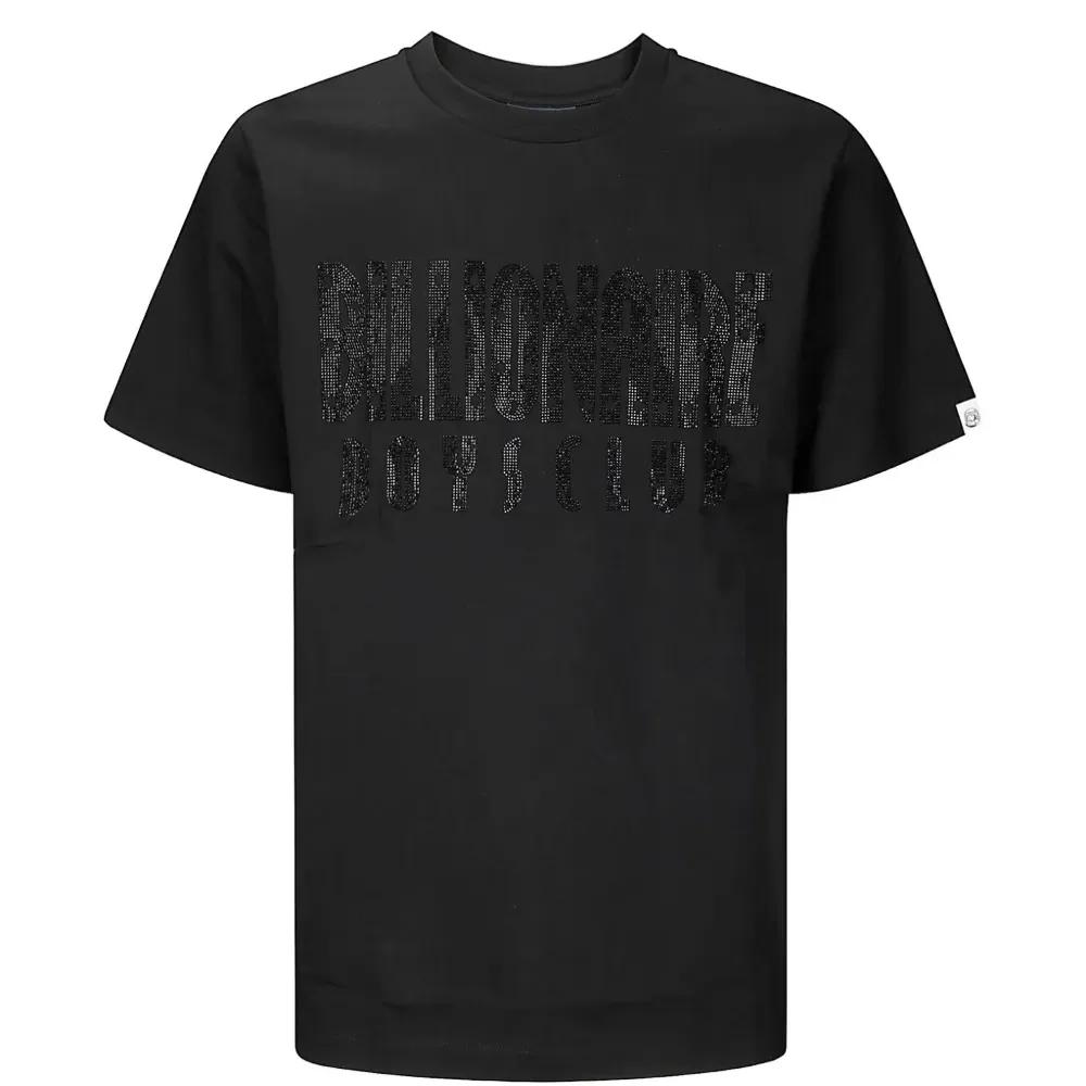 Футболка с логотипом, украшенным стразами