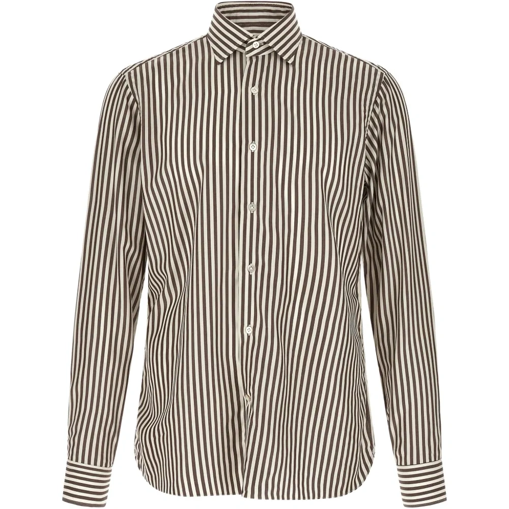 Рубашка в полоску на пуговицах