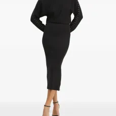 Платье в рубчик с заклёпками Платье в рубчик с заклёпками