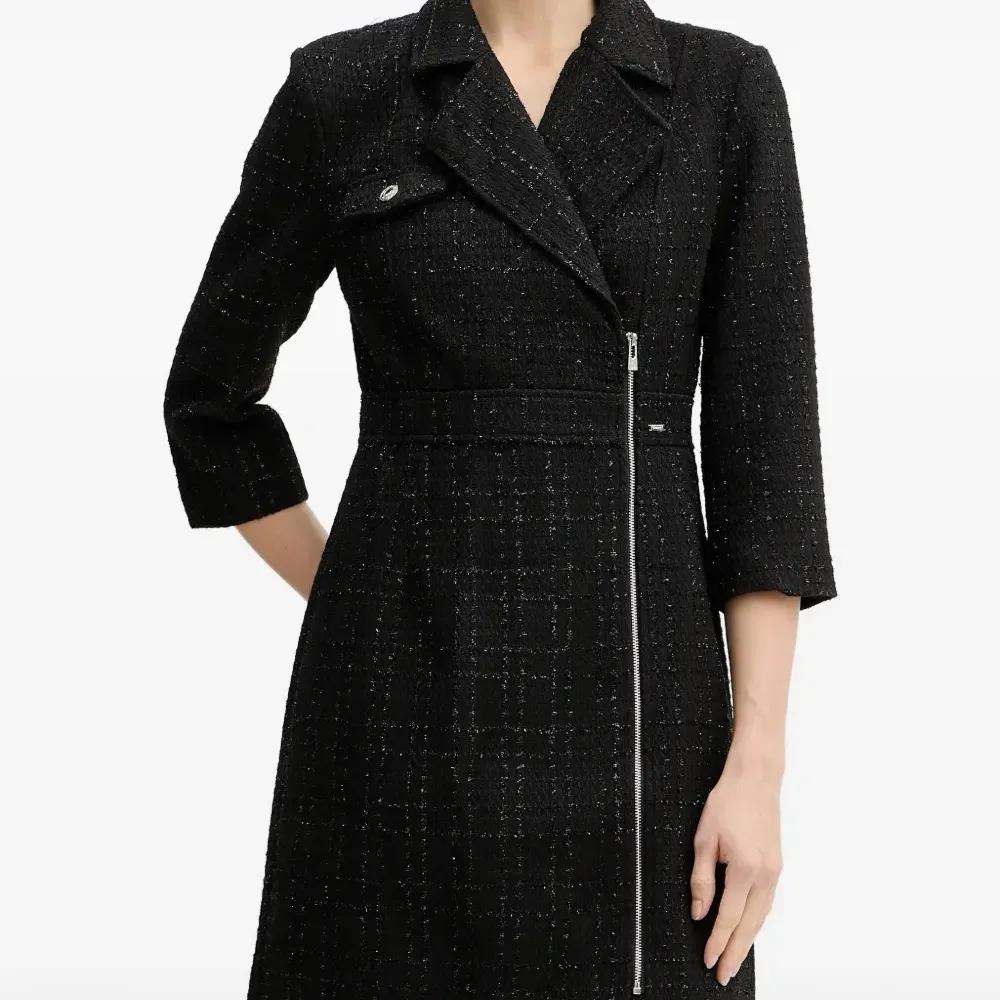 Мини-платье с воротником на молнии