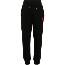 Спортивные брюки на шнуровке с нашивкой-логотипом Спортивные брюки на шнуровке с нашивкой-логотипом