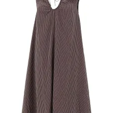 Полосатое платье с открытой спиной