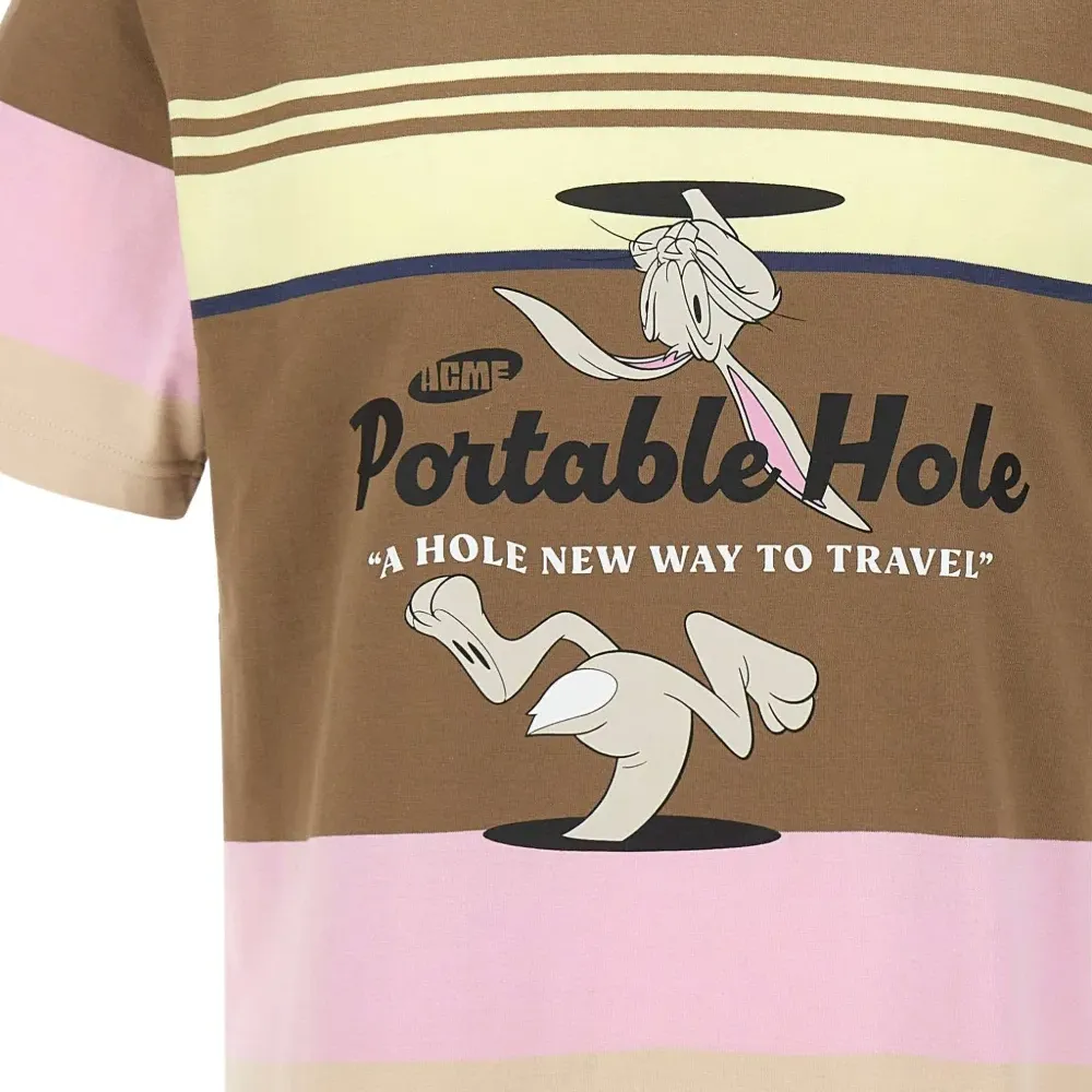 Футболка в полоску с принтом в виде мультяшных персонажей Футболка в полоску с принтом в виде мультяшных персонажей