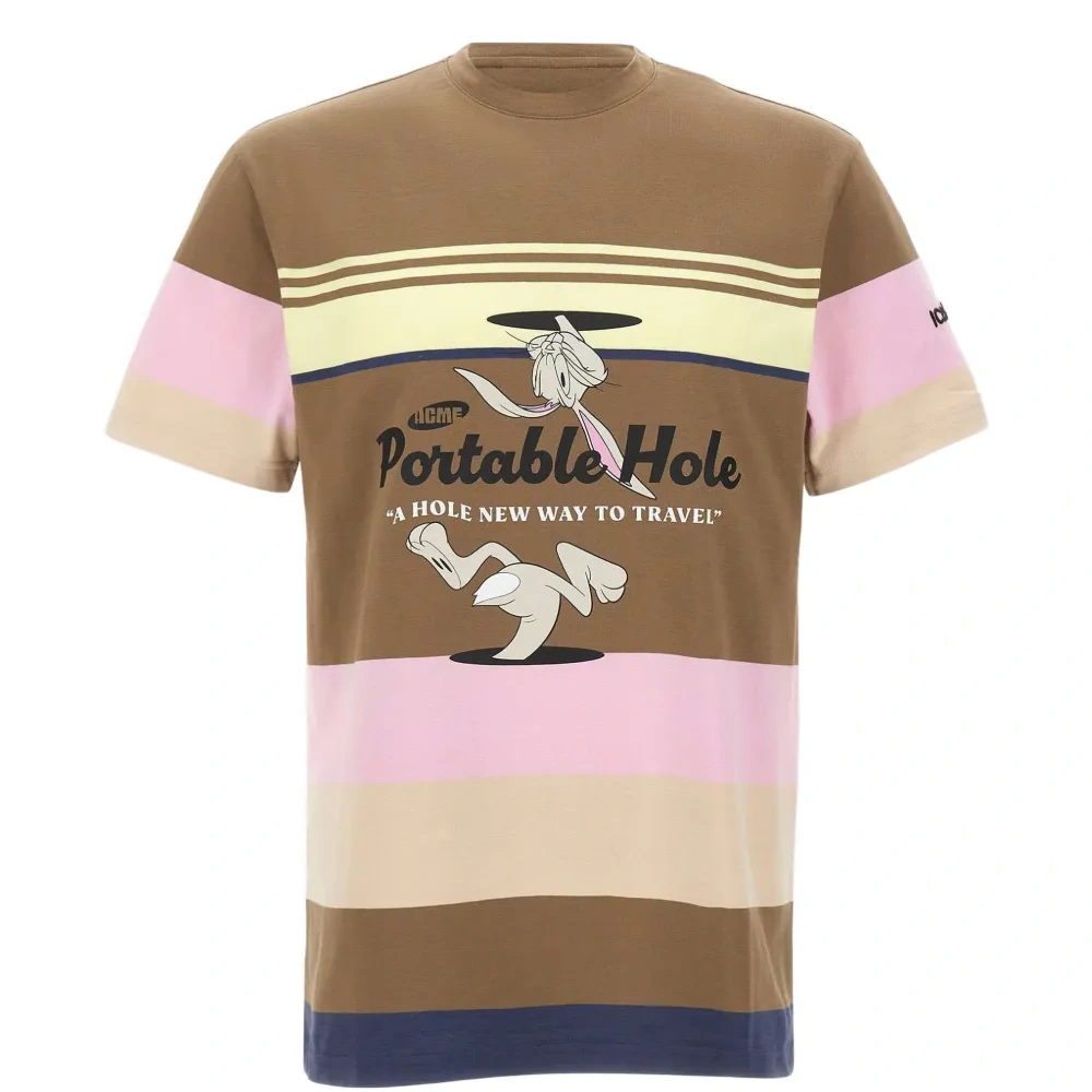 Футболка в полоску с принтом в виде мультяшных персонажей