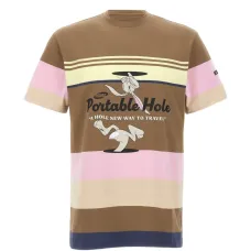 Футболка в полоску с принтом в виде мультяшных персонажей