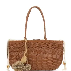 Плетёная кожаная сумка на плечо Paloma