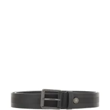 Кожаный ремень с ребристыми деталями