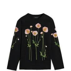 Футболка с длинными рукавами и принтом "Маковое поле"