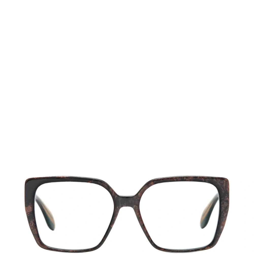 Очки с квадратной оправой цвета мха