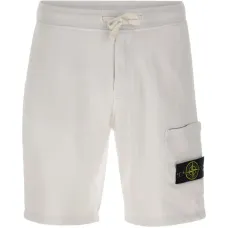 Шорты из органического хлопка с карманом и нашивкой