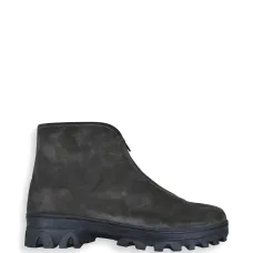 Замшевые ботильоны на молнии спереди Замшевые ботильоны на молнии спереди