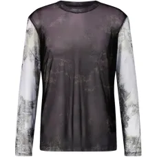 Двухцветная футболка с длинными рукавами